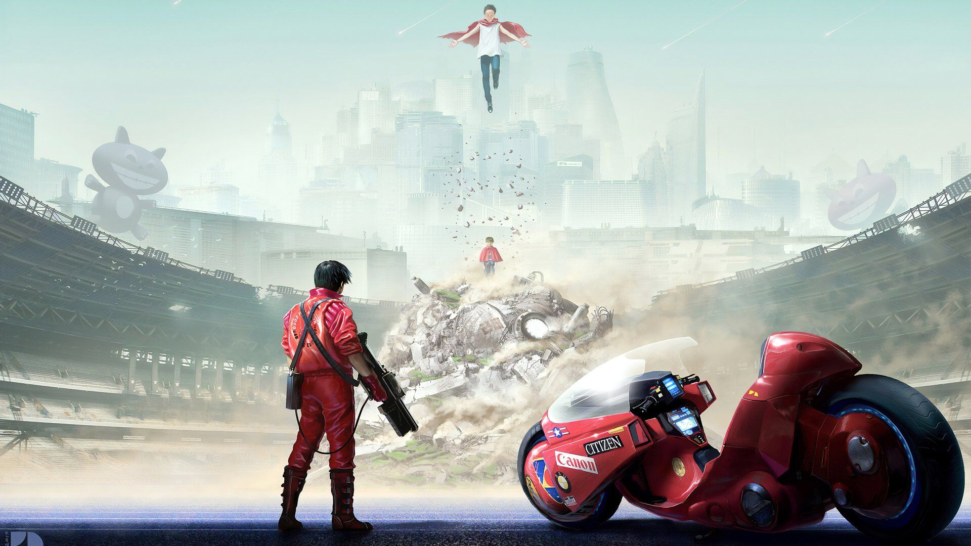 1920x1080 Akira 4K Ultra HD Wallpaper: Shotaro Kaneda and Tetsuo Shima