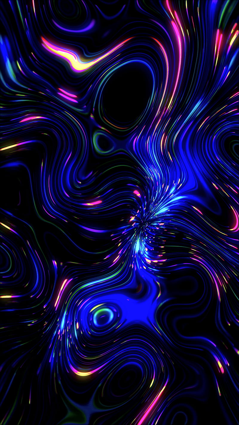 800x1422 Bend Time AMOLED, abstract, colorful, distort, glow, lines, liquid, neon, oled, HD phone wallpaper