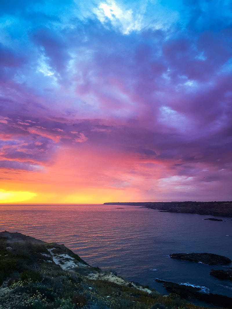 800x1067 Rainbow Sky, tropical, hawaii, usa, nature, fall, nature, beach, travel, sunsets, HD phone wallpaper