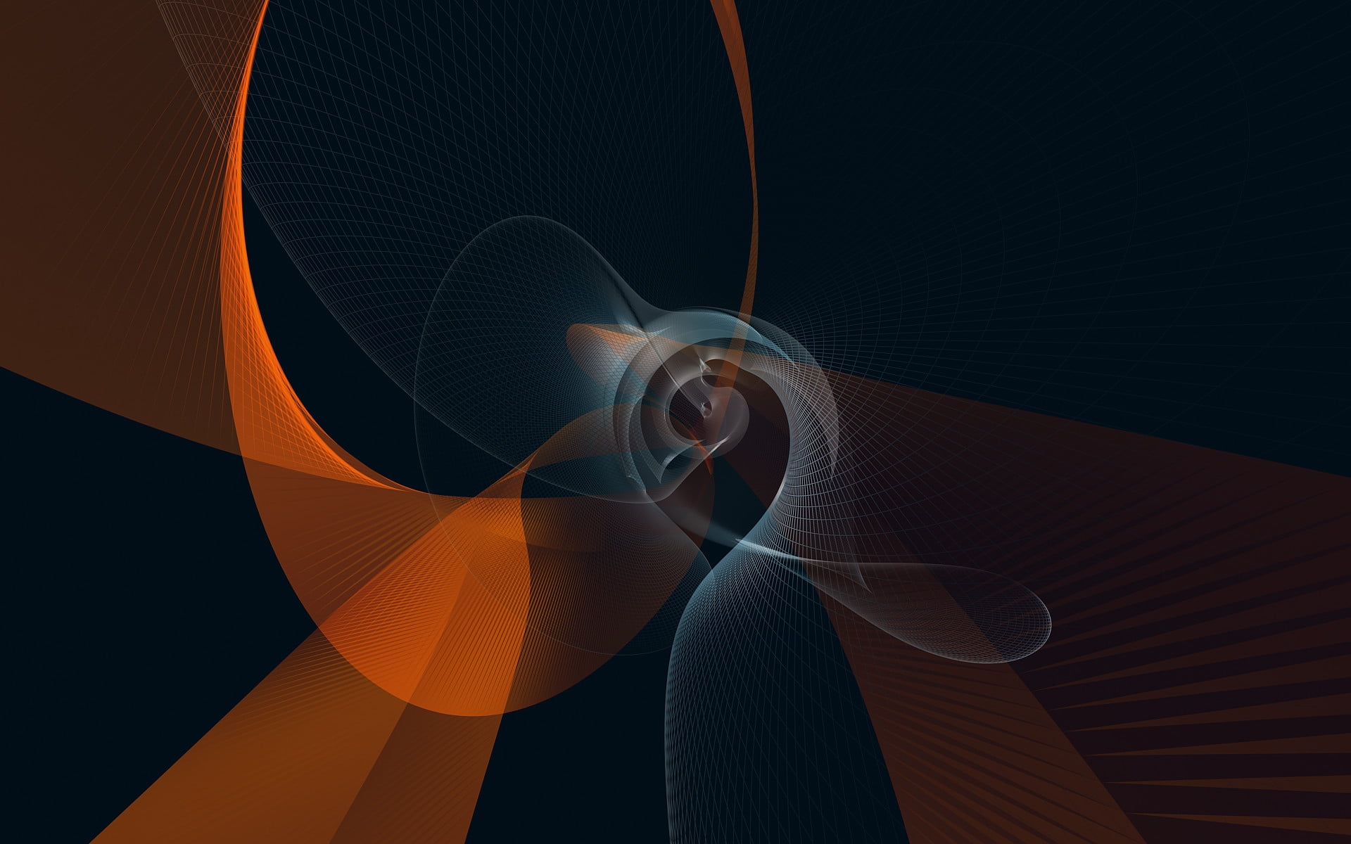 1920x1200 Orange, white, and black swirl 3D wallpaper HD wallpaper