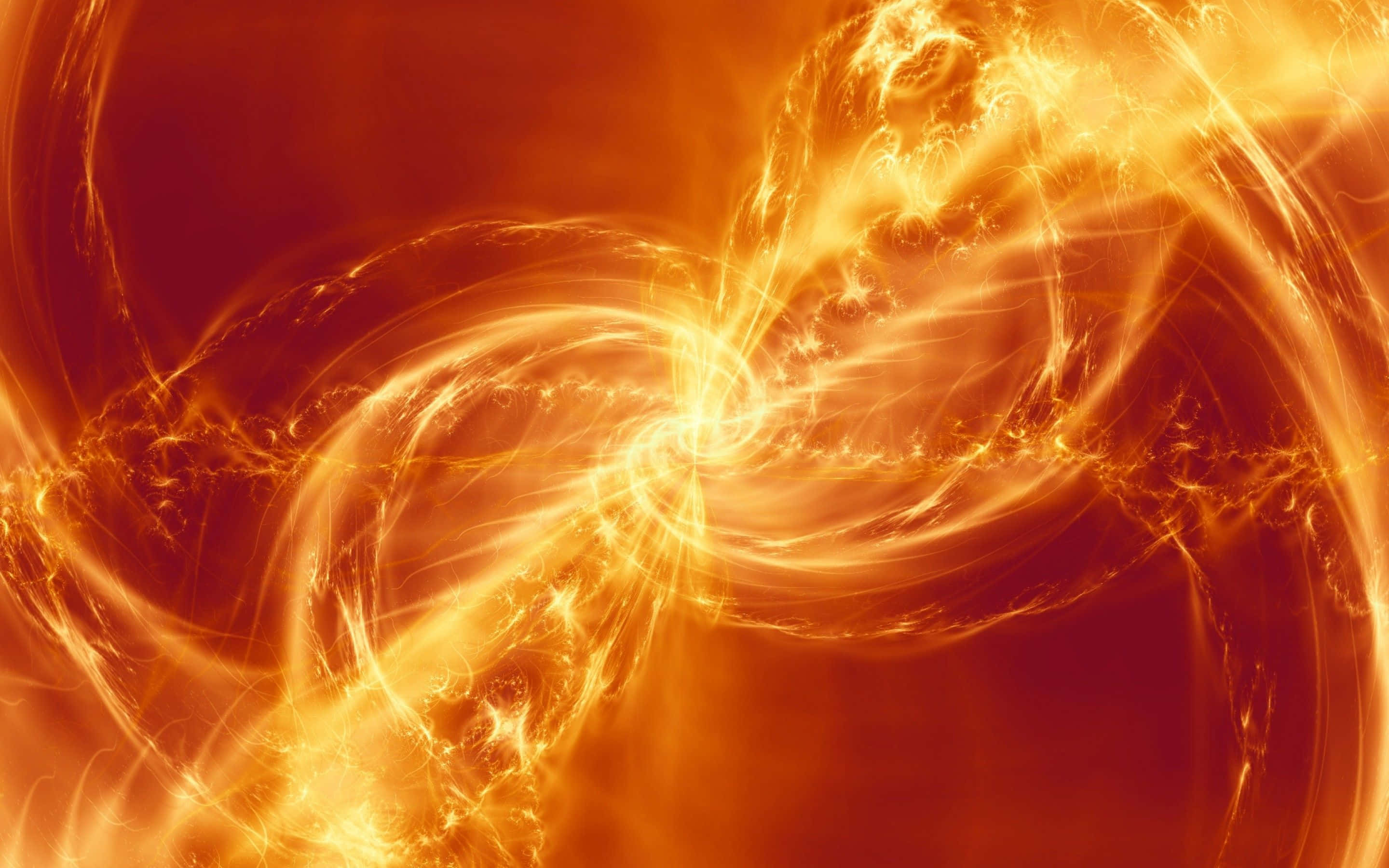2880x1800 Download a red and orange swirling fire Background