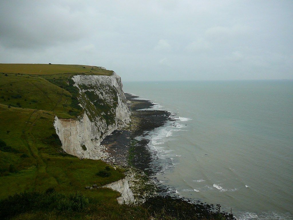 1024x768 The White Cliffs of Dover one rainy day. Mornings wet walk