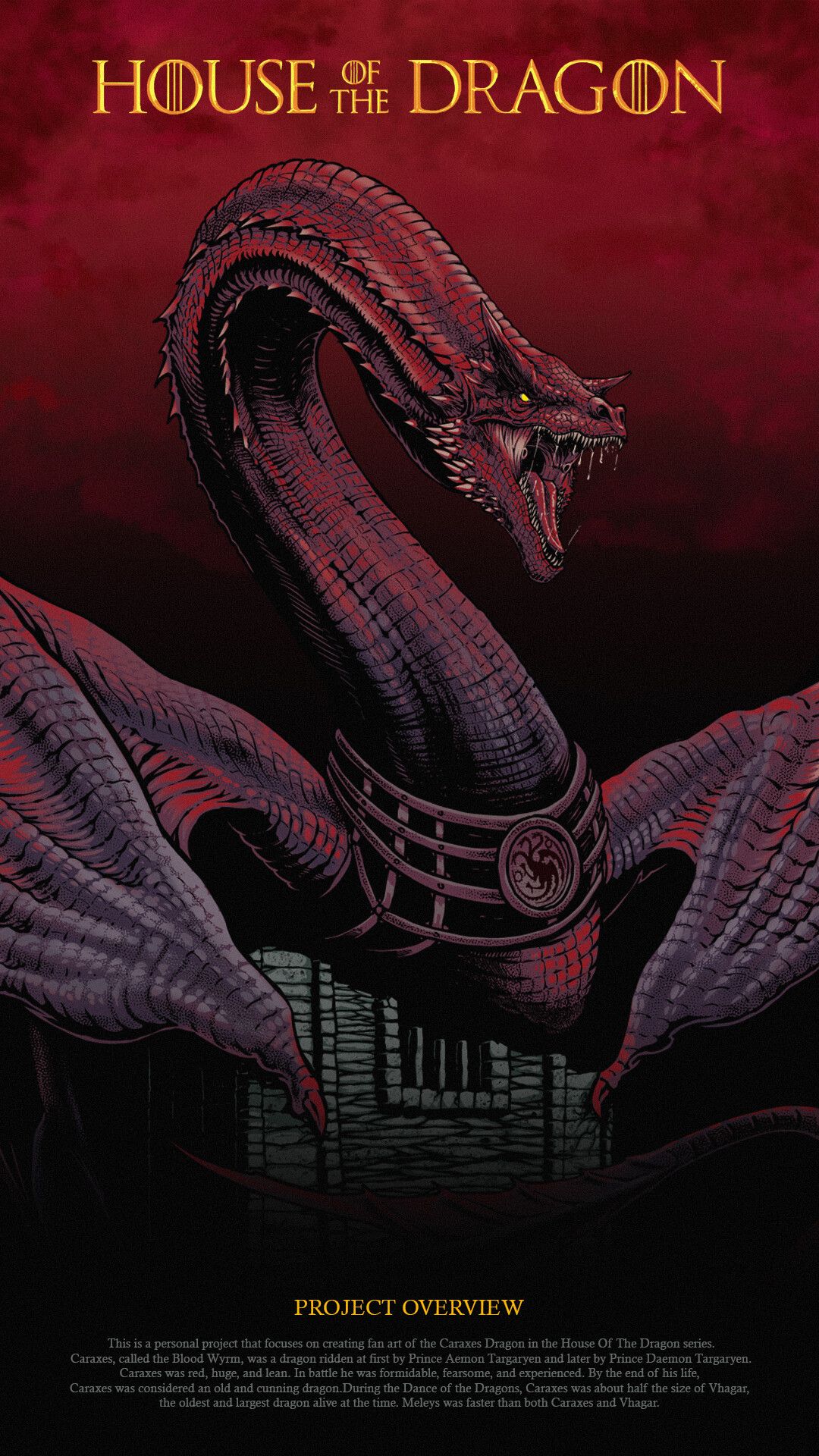 1080x1920 Caraxes Dragon called the Blood Wyrm