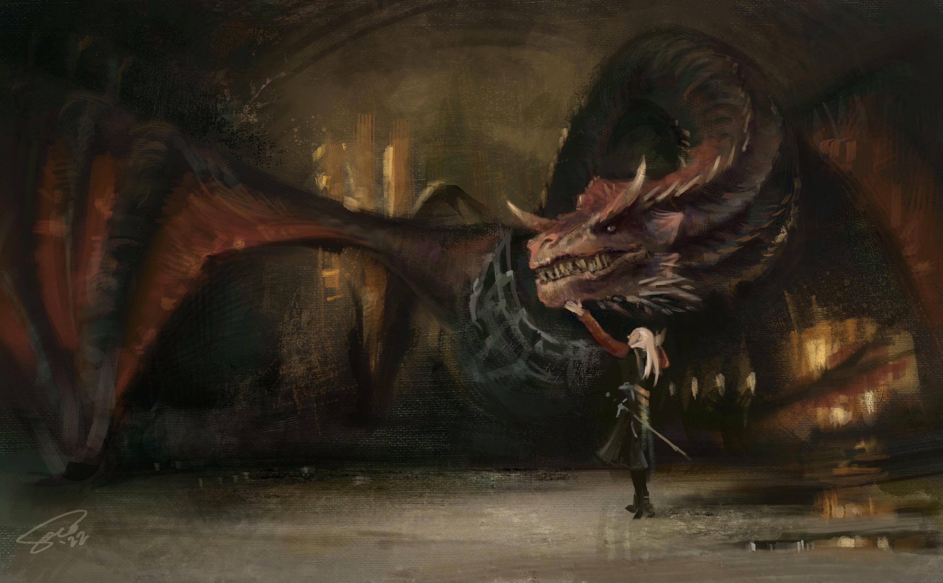 3000x1856 Sharing my Caraxes painting done in Procreate