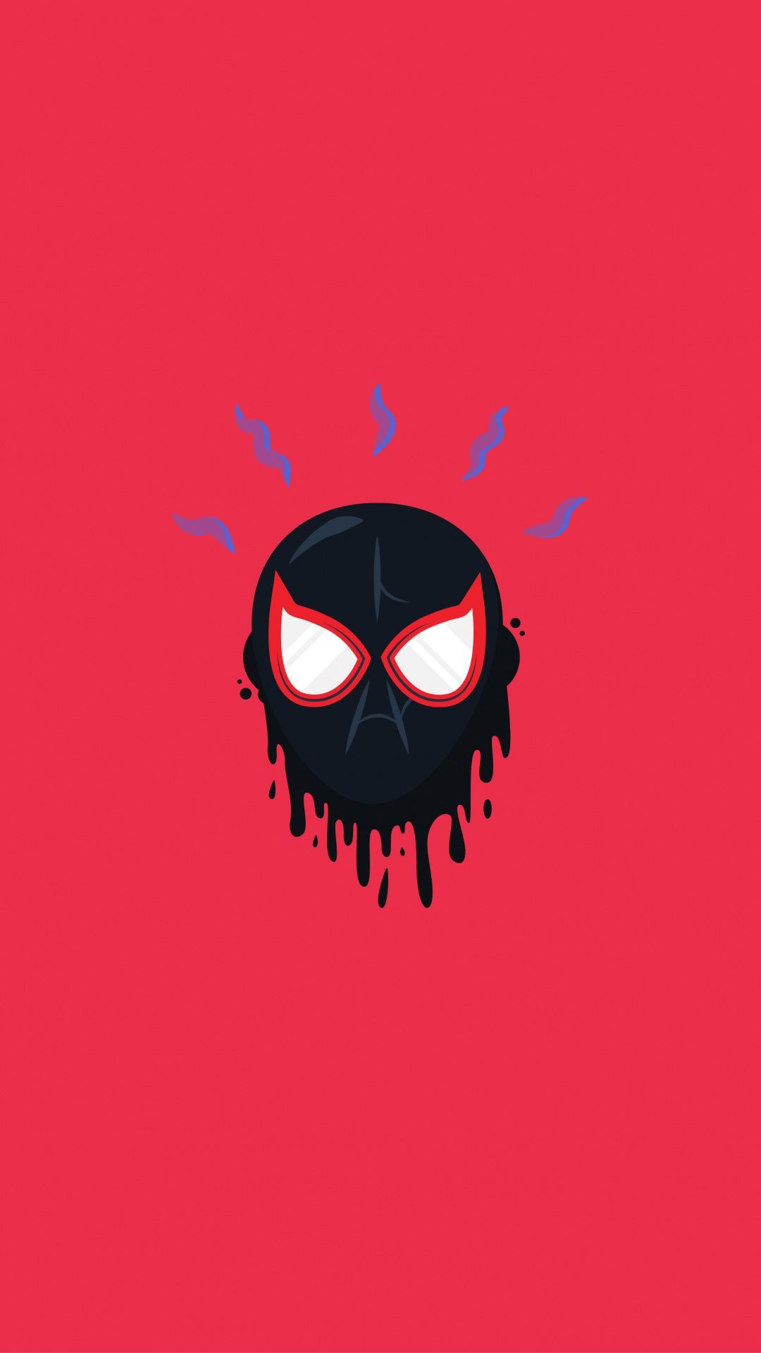 1080x1920 Miles Morales Wallpaper 4K, Spider Verse, Magenta Background