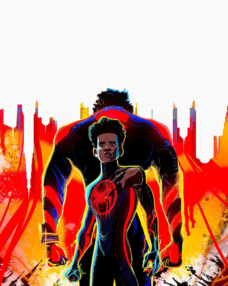 800x1005 Two Spider Man, The Spider Verse, Face Off Poster, HD Phone Wallpaper