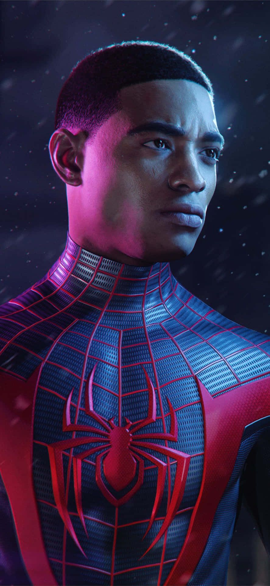 887x1920 Miles Morales No Mask Wallpaper