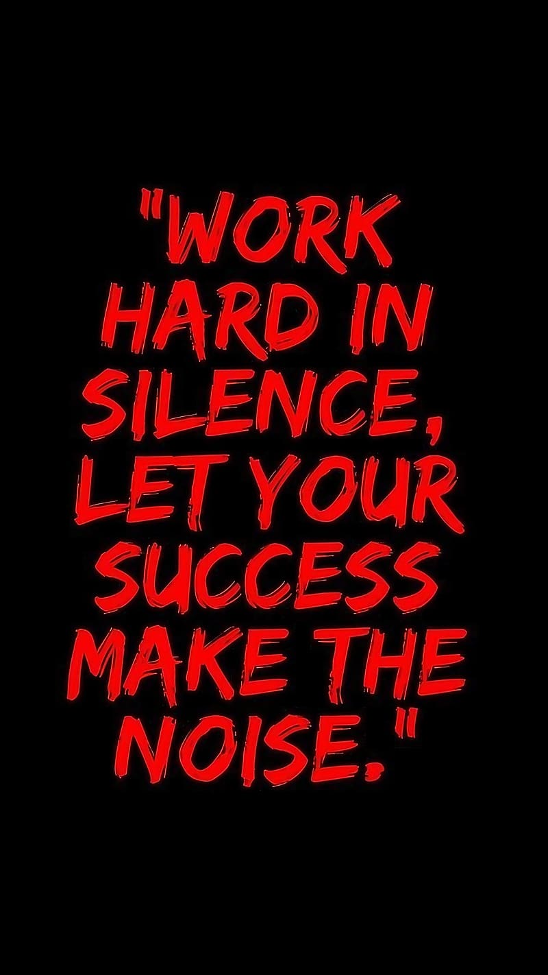 800x1422 Study Motivation, Work Hard In Silence, black background, HD phone wallpaper