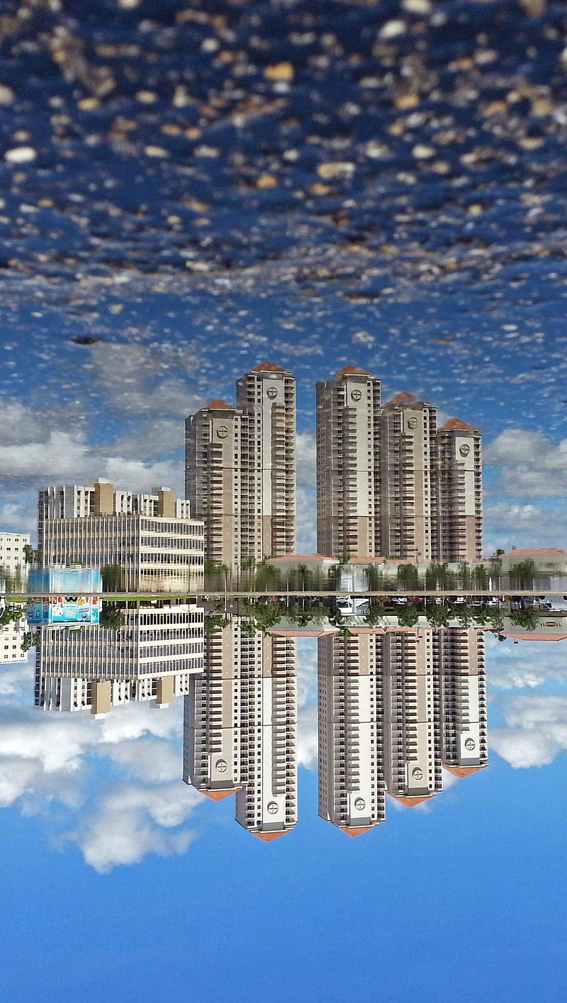 800x1415 Daylight stars, build, city, homes, sky, water, HD phone wallpaper