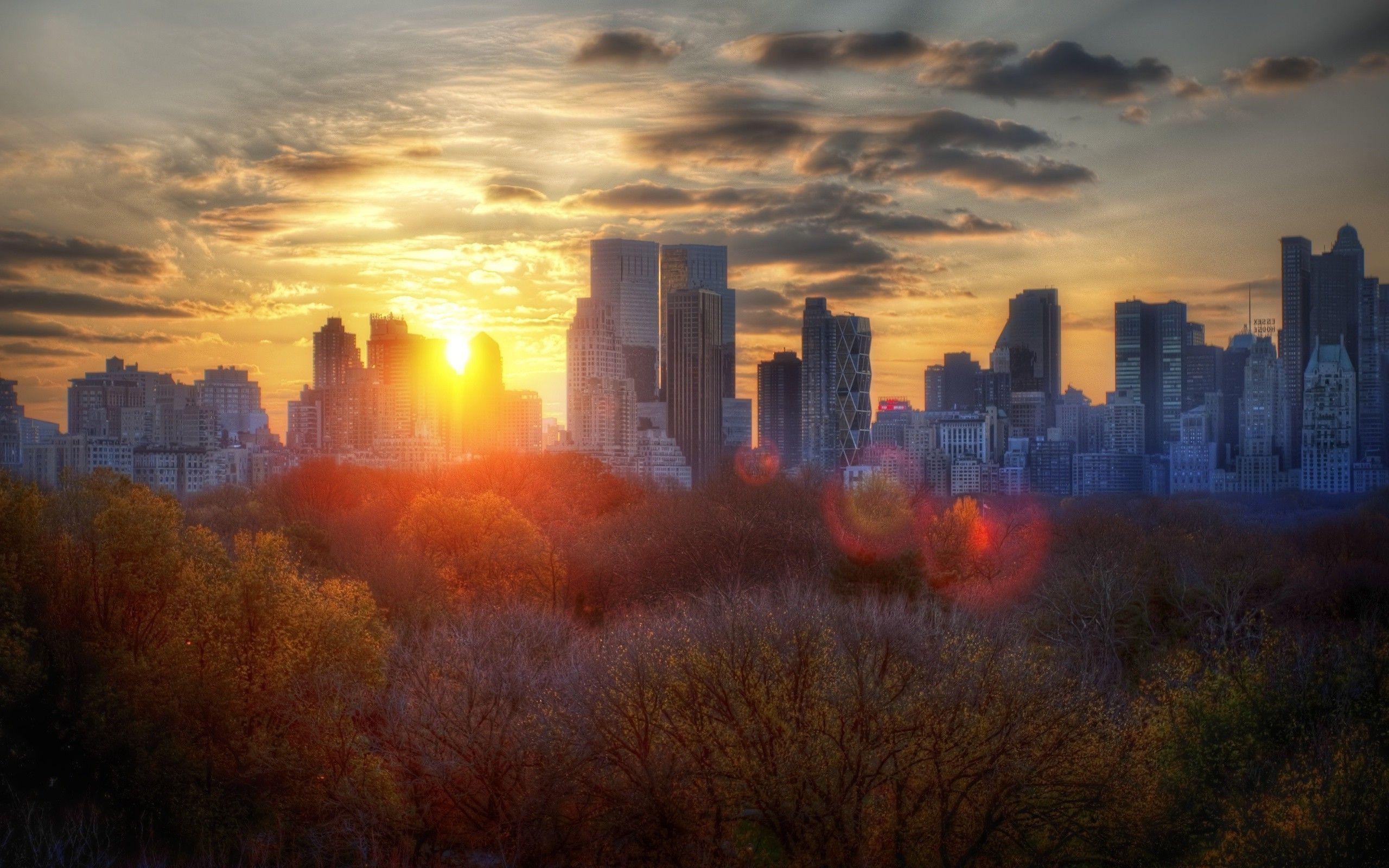 2560x1600 New York Sunrise Wallpaper