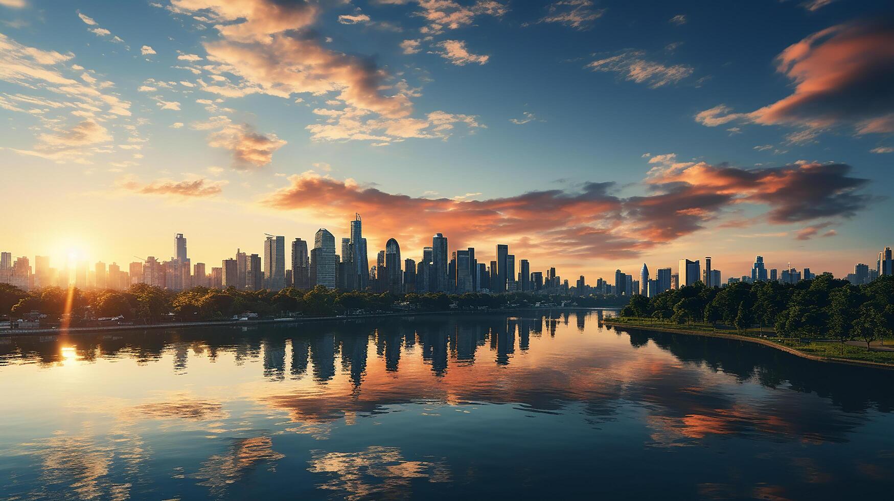 1749x980 city panorama with skyscraper buildings, daylight made by