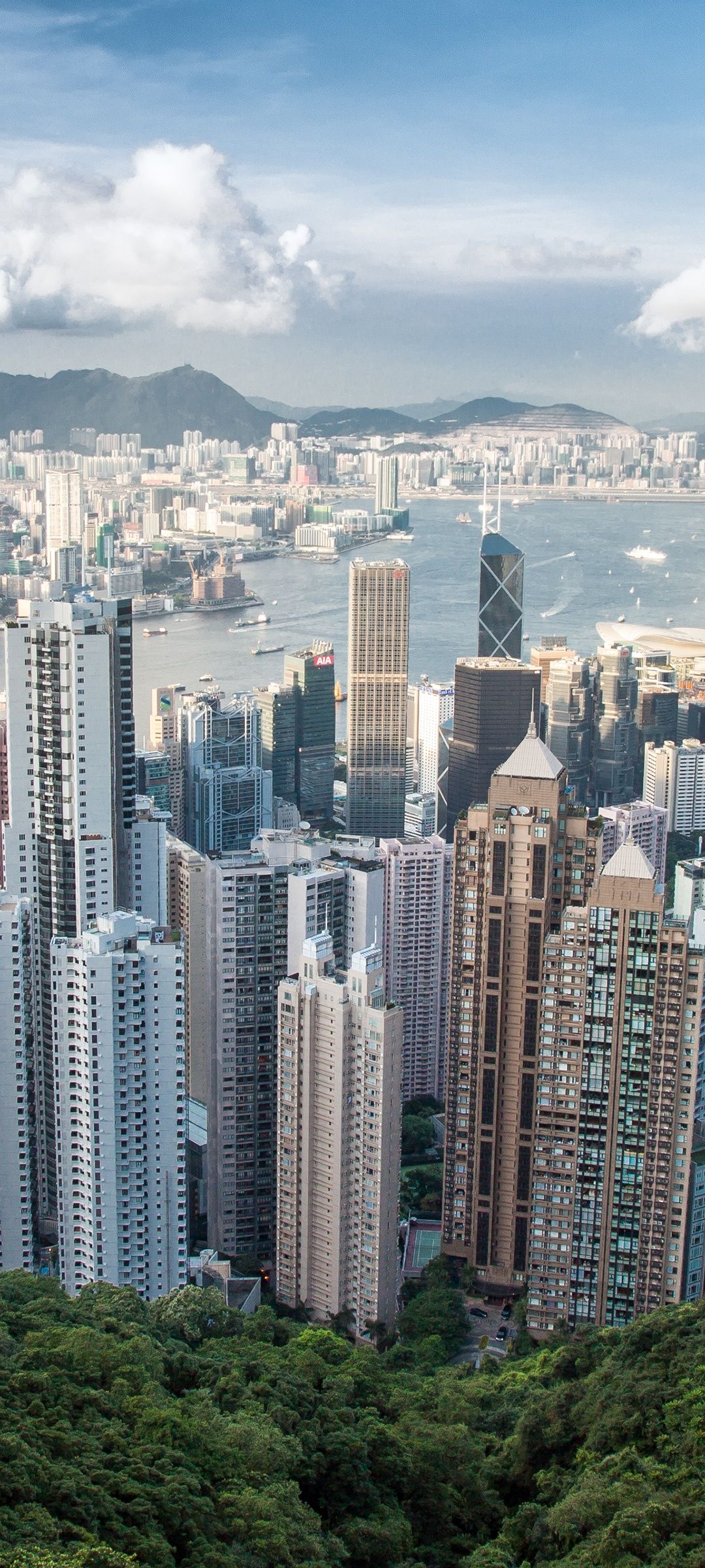 1080x2400 Hong Kong City Wallpaper 4K, Victoria Peak, Skyline, Cityscape