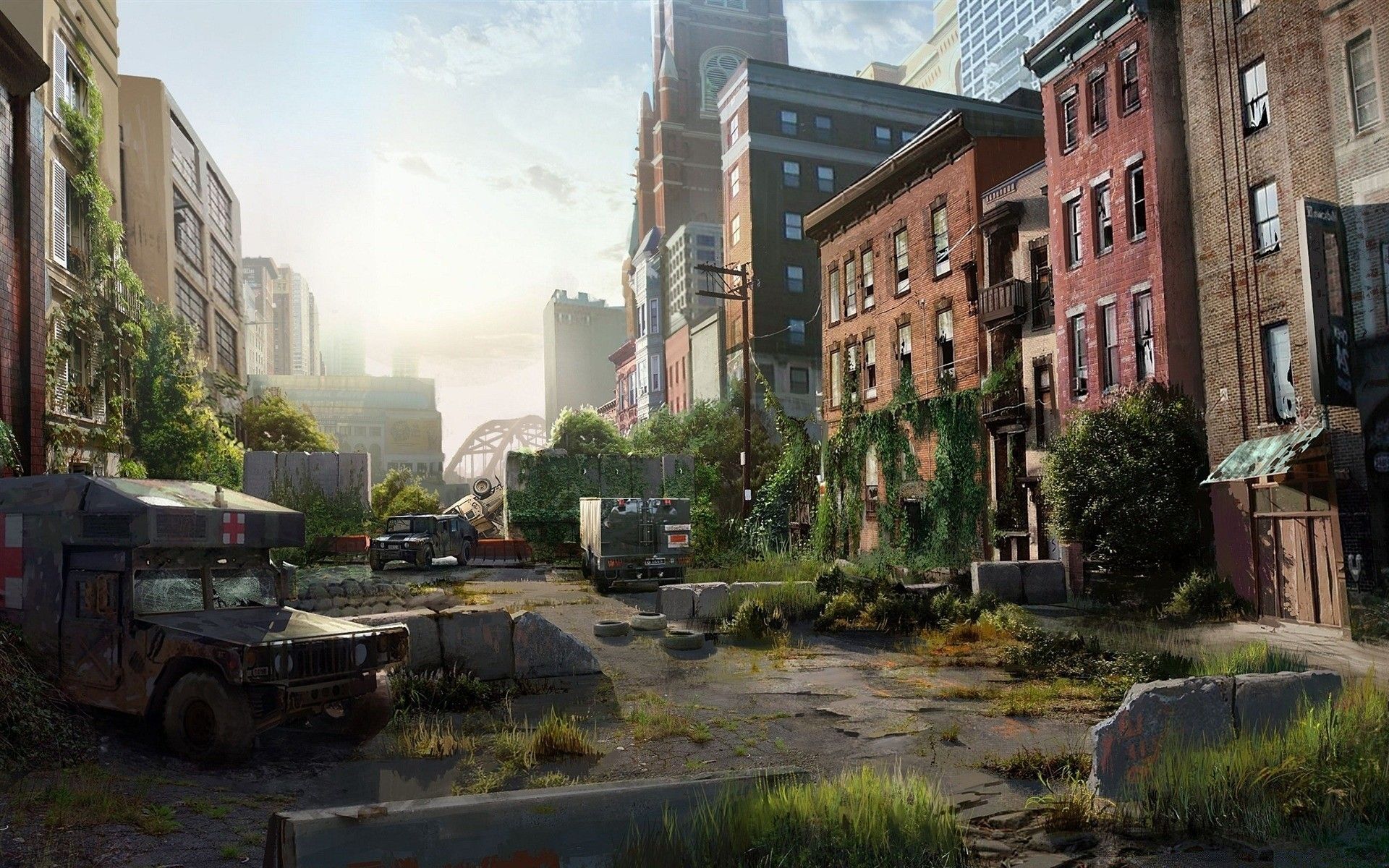 1920x1200 A Picture Of A City From A Game With An Abandoned
