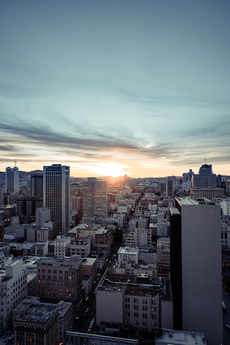 800x1200 City, dawn, metropolis, HD phone wallpaper