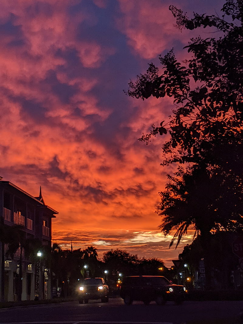 800x1067 Sunrise Main Street, cities, fall, headed to work, HD phone wallpaper