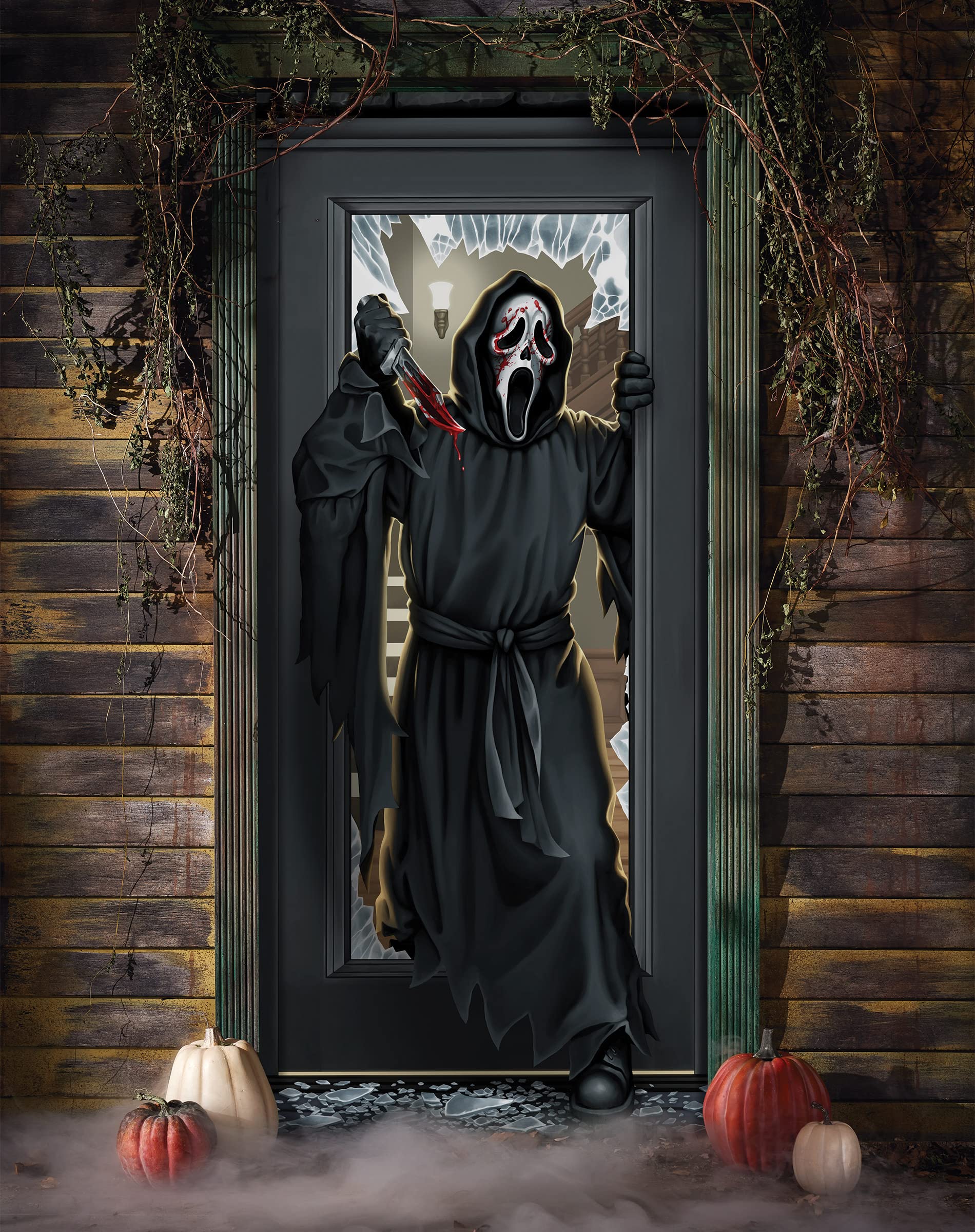 1900x2400 Spirit Halloween Ghost Face Door Cover, Multicolor : Patio, Lawn & Garden