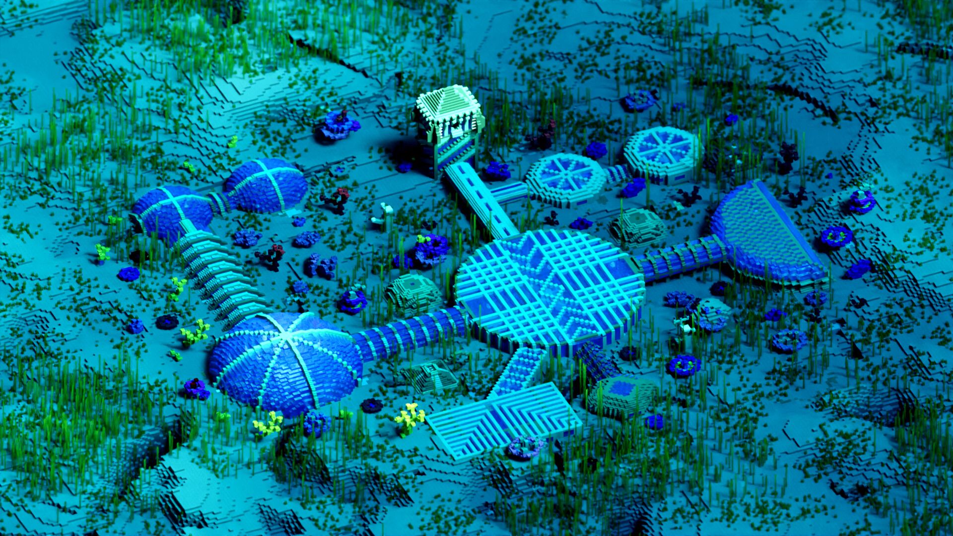 1920x1080 Minecraft Underwater Cave Build Minecraft Underwater Base