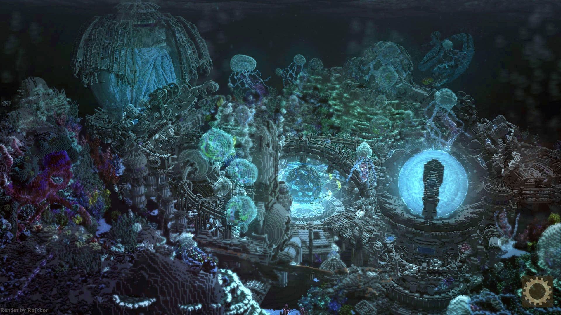 1920x1080 Deep Sea Wonderland Built In Minecraft Looks Incredible