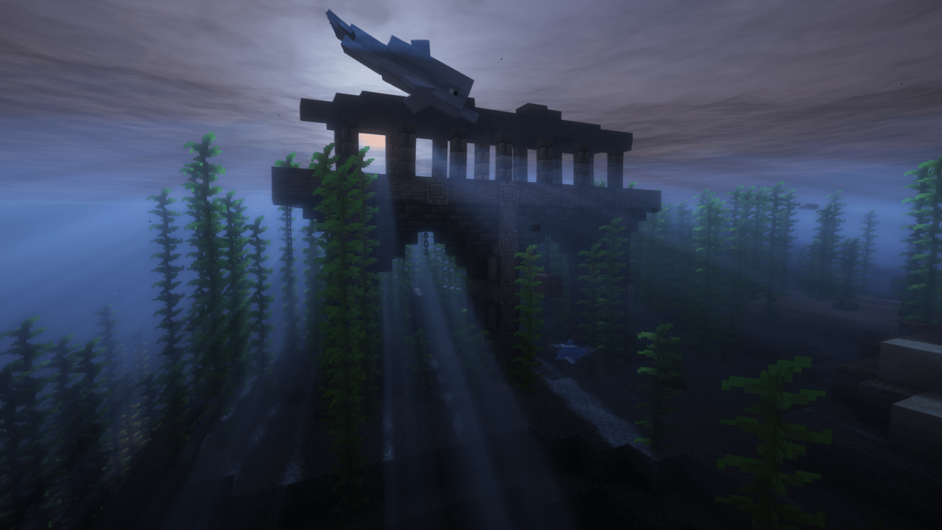 1920x1080 Underwater Village Structures
