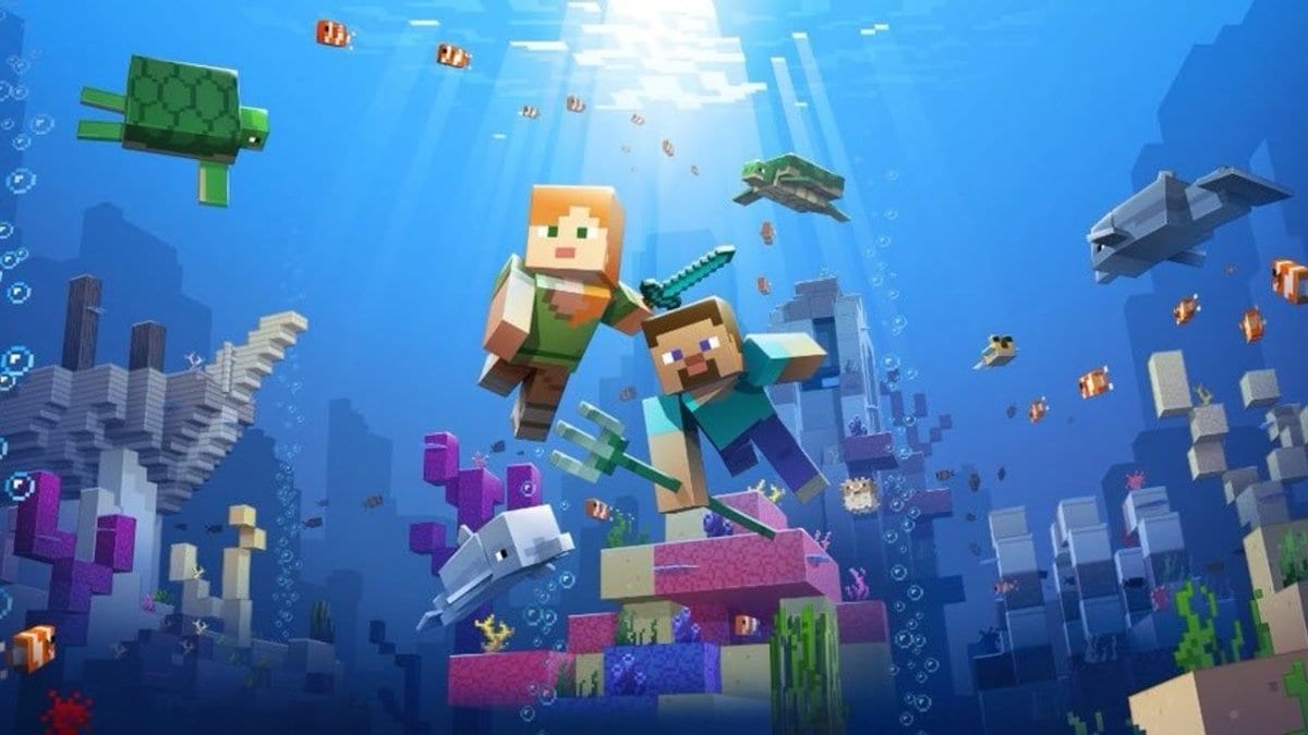 1200x675 Minecraft bug: Player discovers hidden ocean monument under a mountain. Technology News (HT Tech)