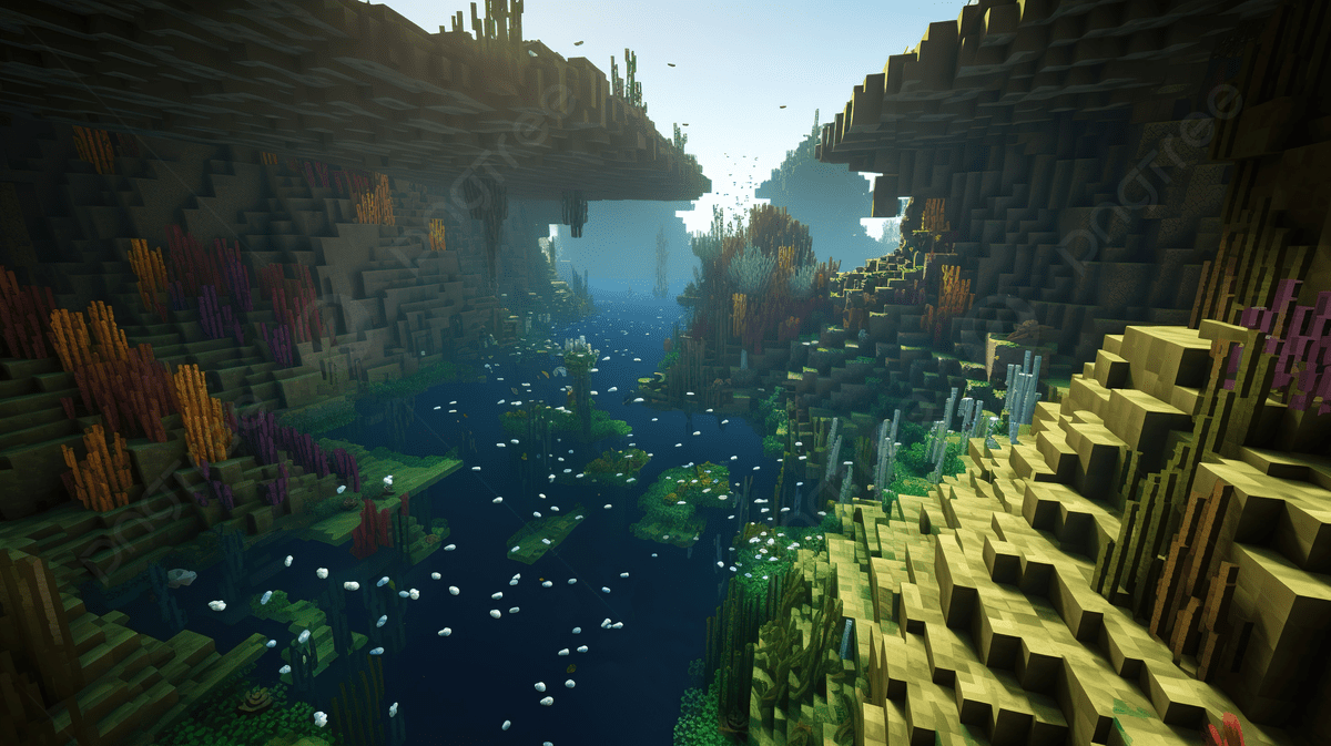 1200x673 Screenshot Of Minecraft Underwater Photo And Picture For Free Download