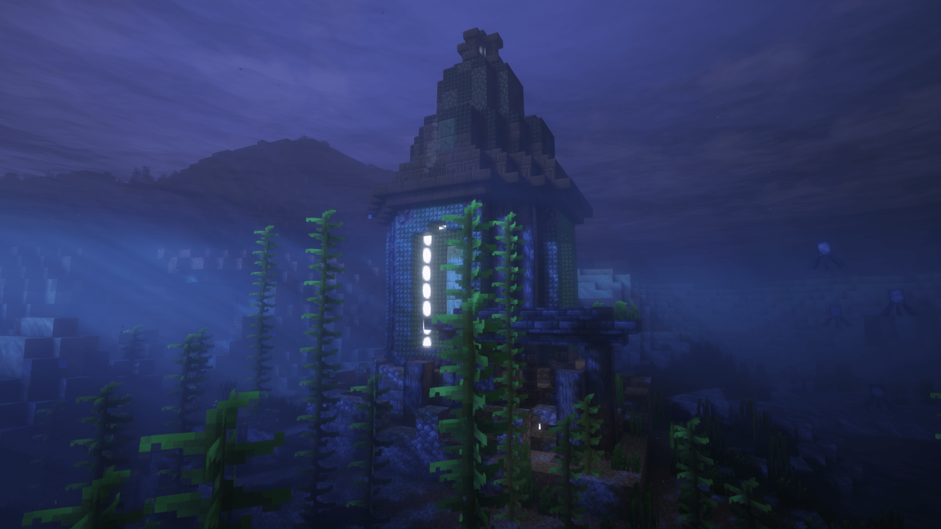 1920x1080 Underwater Village Structures