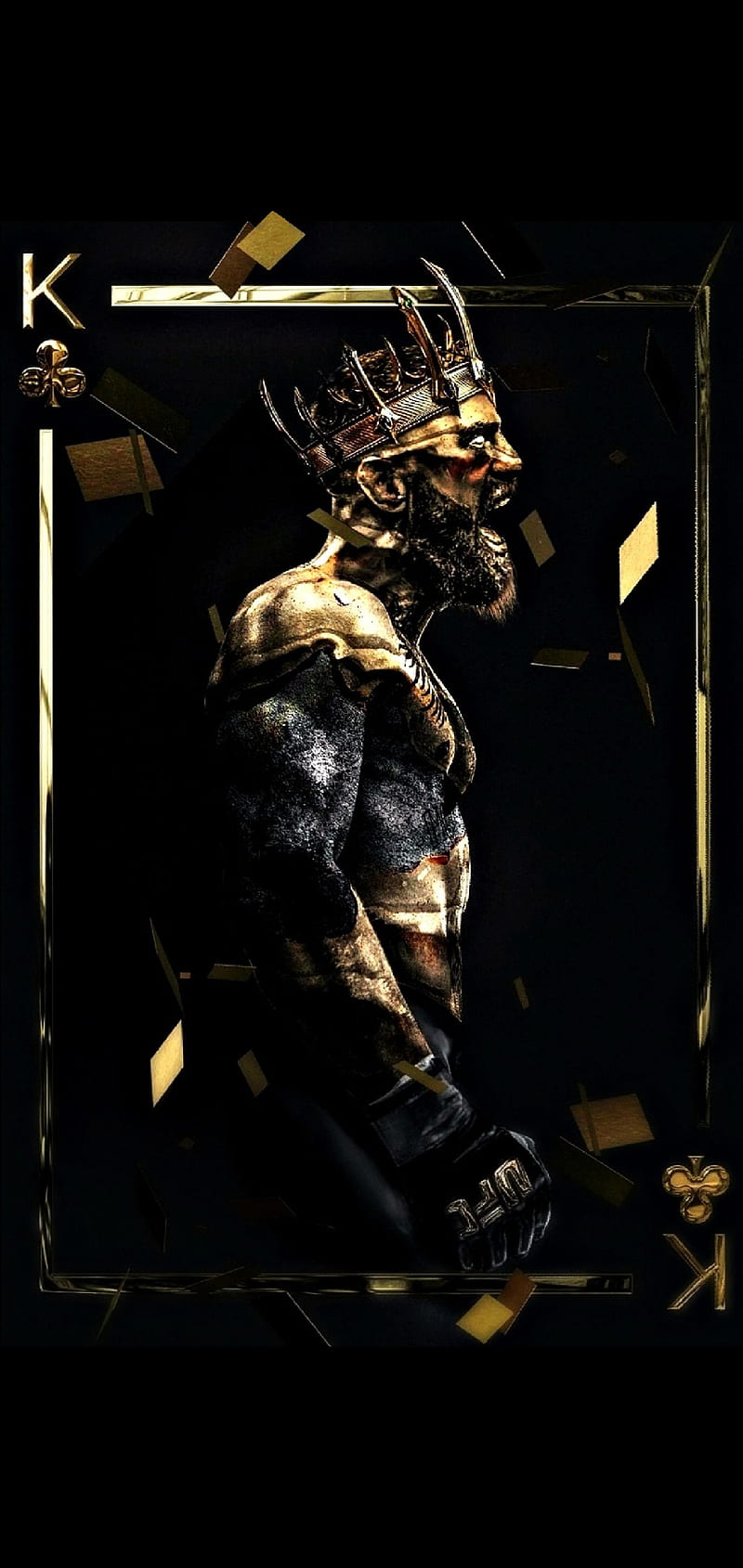 800x1689 HD gold card wallpaper