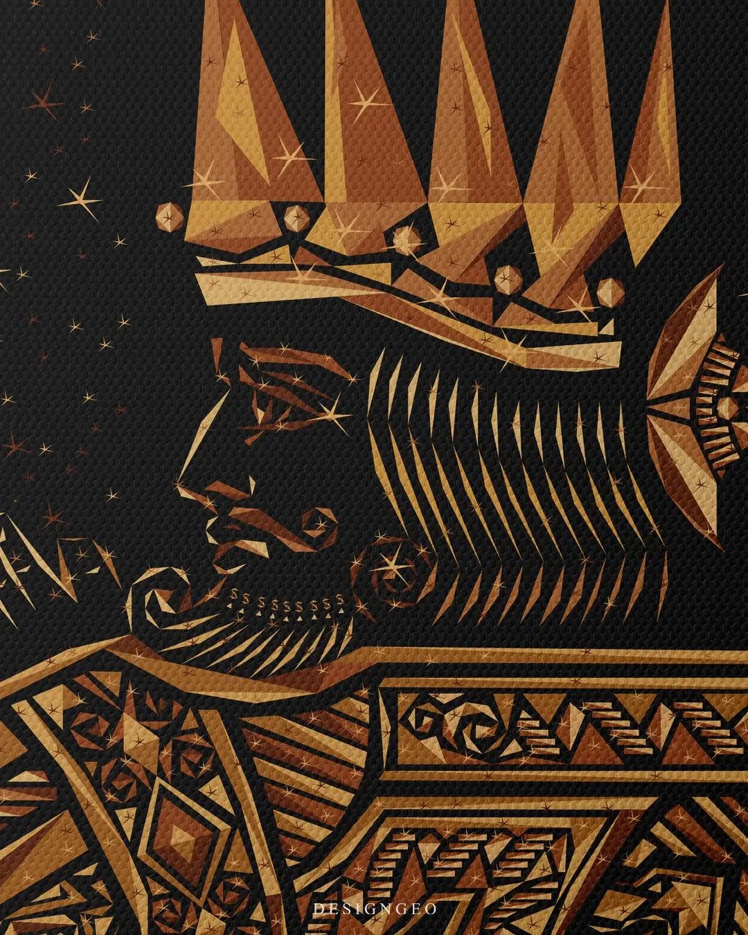 1080x1350 Fortune Card Gold King Canvas Wall Art