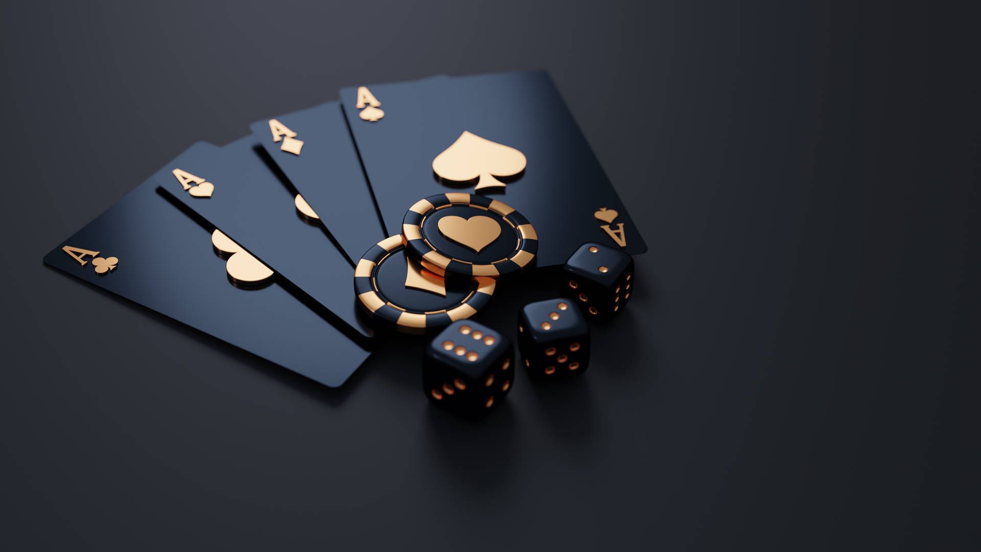 1920x1080 Luxurious Blackjack Gold Cards Poker Chips Wallpaper
