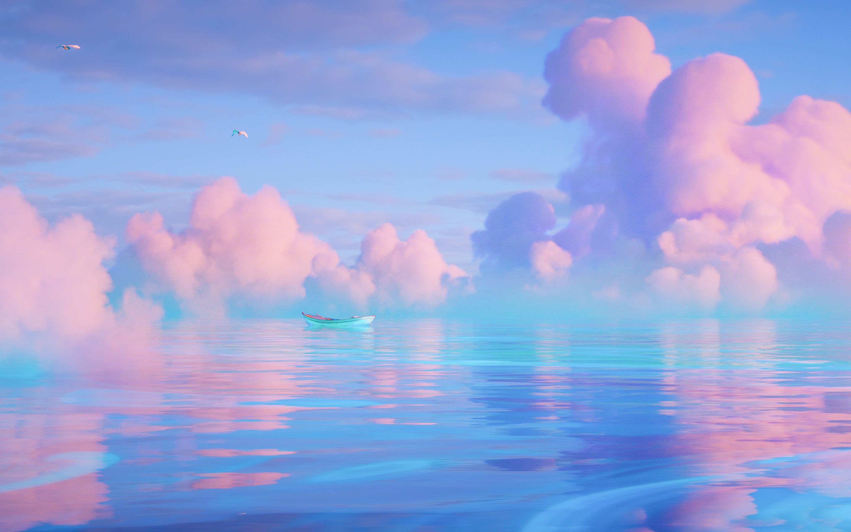 2880x1800 Ocean Wallpaper 4K, Ultrawide, Boat, Surreal