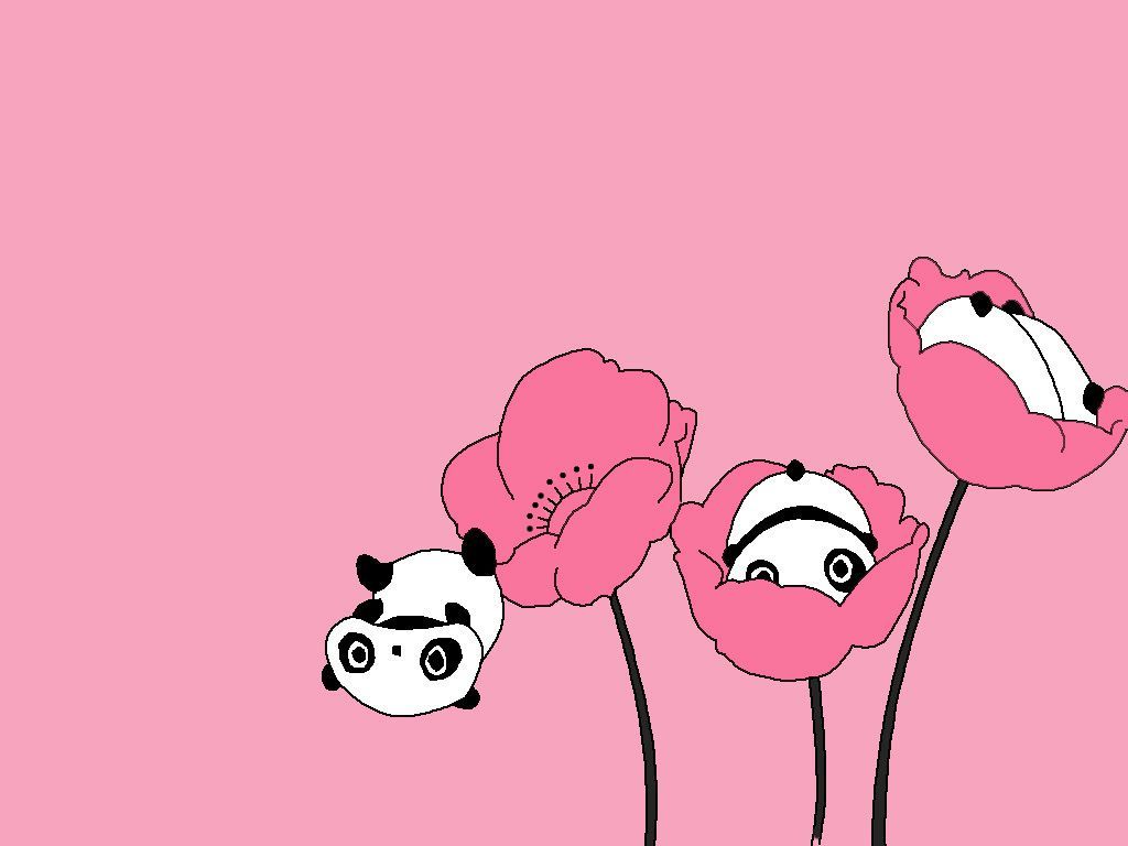 1024x768 Pink Kawaii Desktop Wallpaper