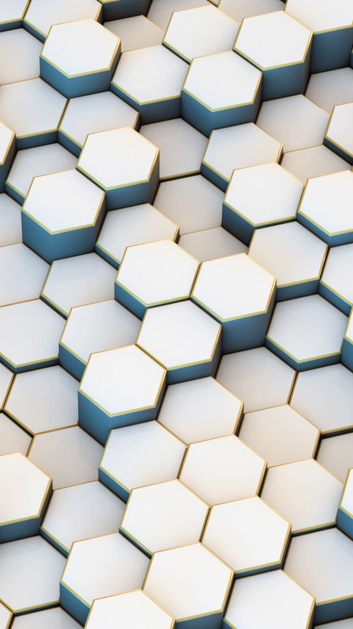 720x1280 White Hexagons Background 4K UHD Wallpaper for UltraHD Desktop and TV : Widescreen and UltraWide Display : Dual Monitor : Smartphone and Tablet Devices