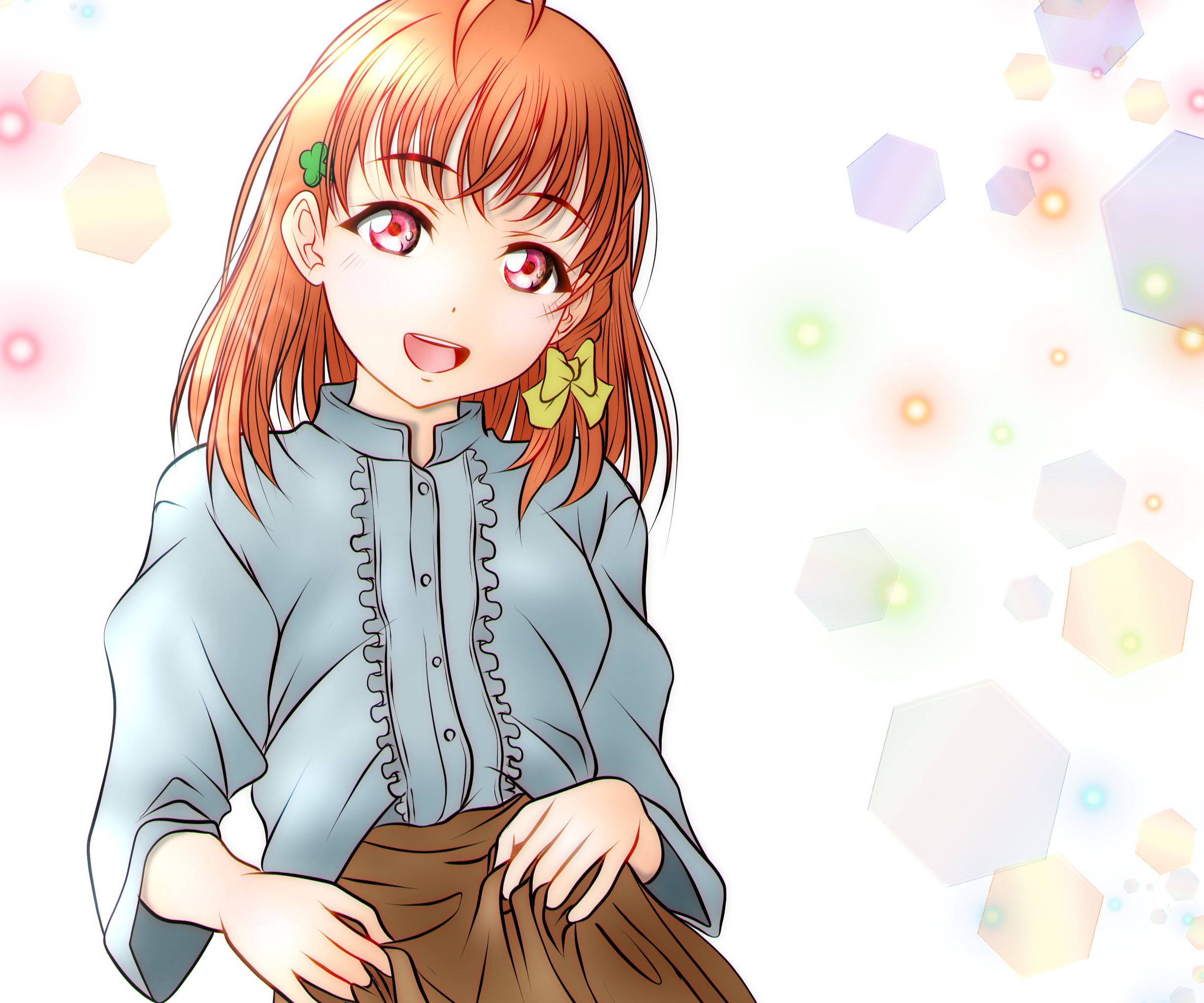 2445x2038 Desktop wallpaper: Anime, Love Live! Sunshine!!, Chika Takami, Love Live! 4K free download for PC. 519848