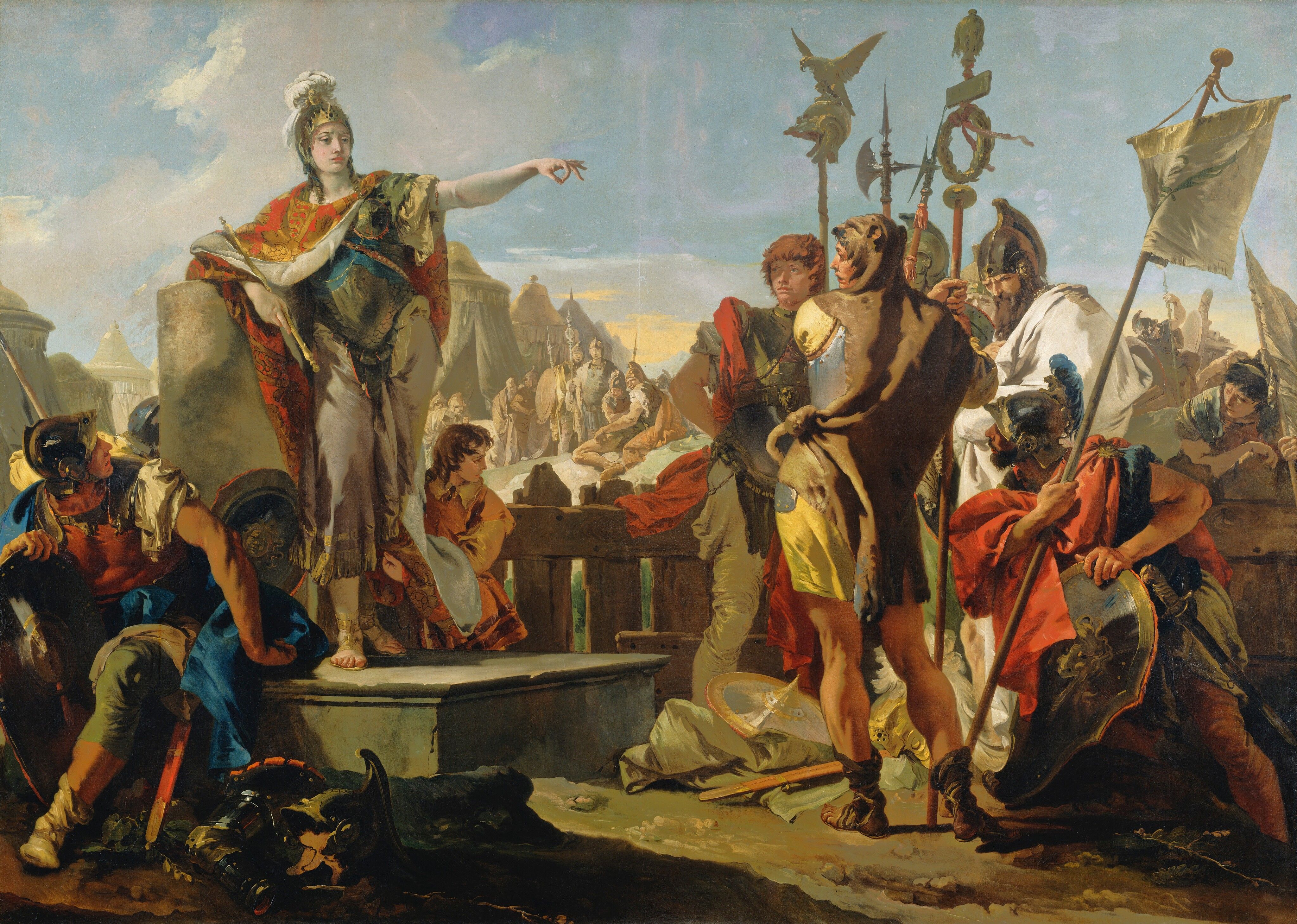 4096x2918 Queen Zenobia Addressing Her Soldiers by Giovanni Battista Tiepolo