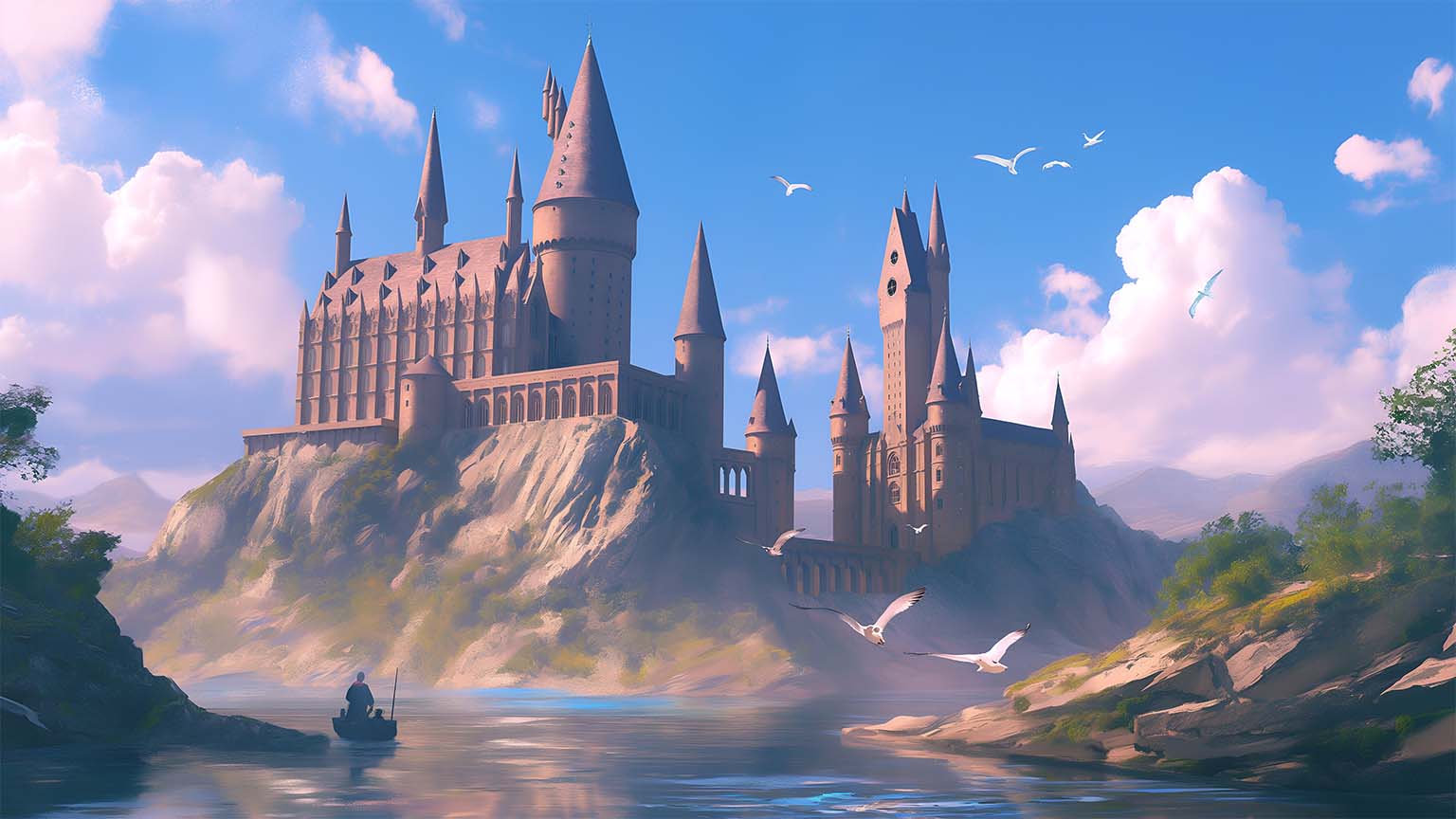 1536x864 Hogwarts HD Desktop Wallpaper