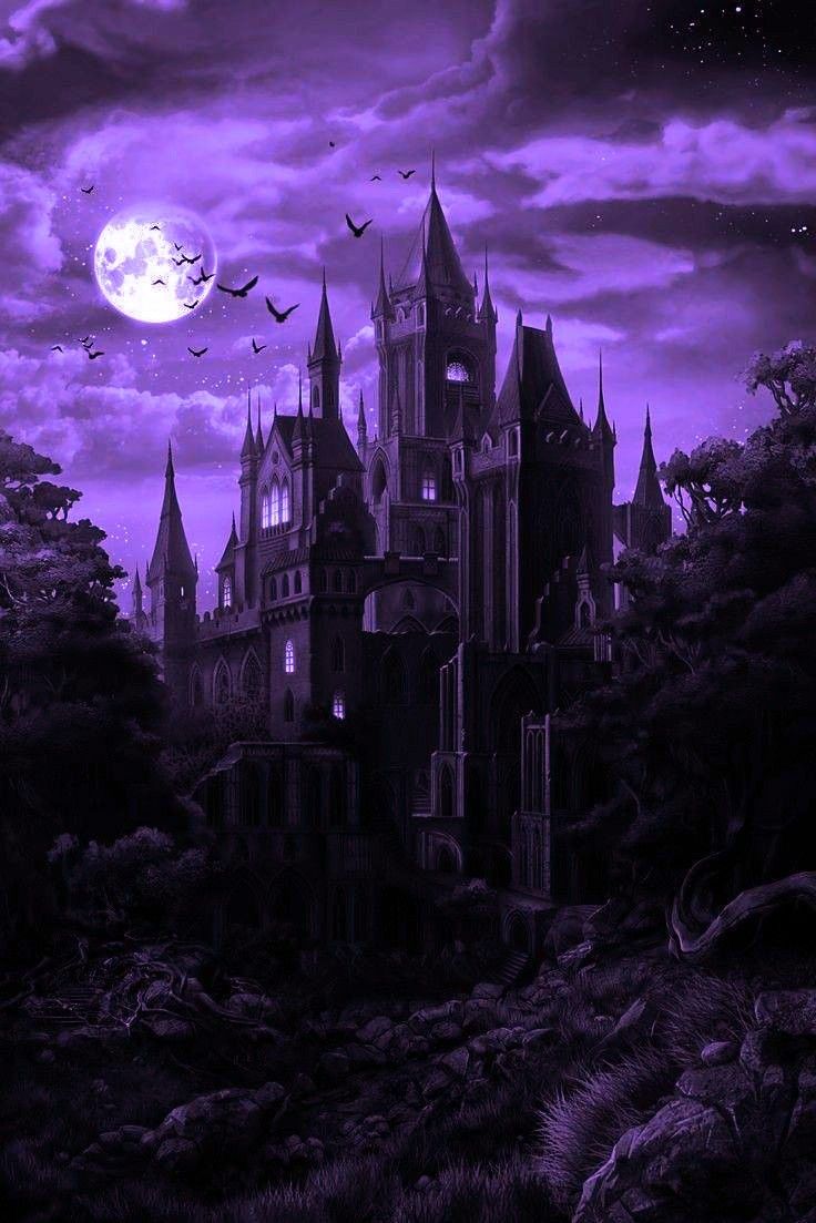 736x1103 Castle in the Sky Wallpaper. Goth castle, Castle cartoon, Dark forest aesthetic