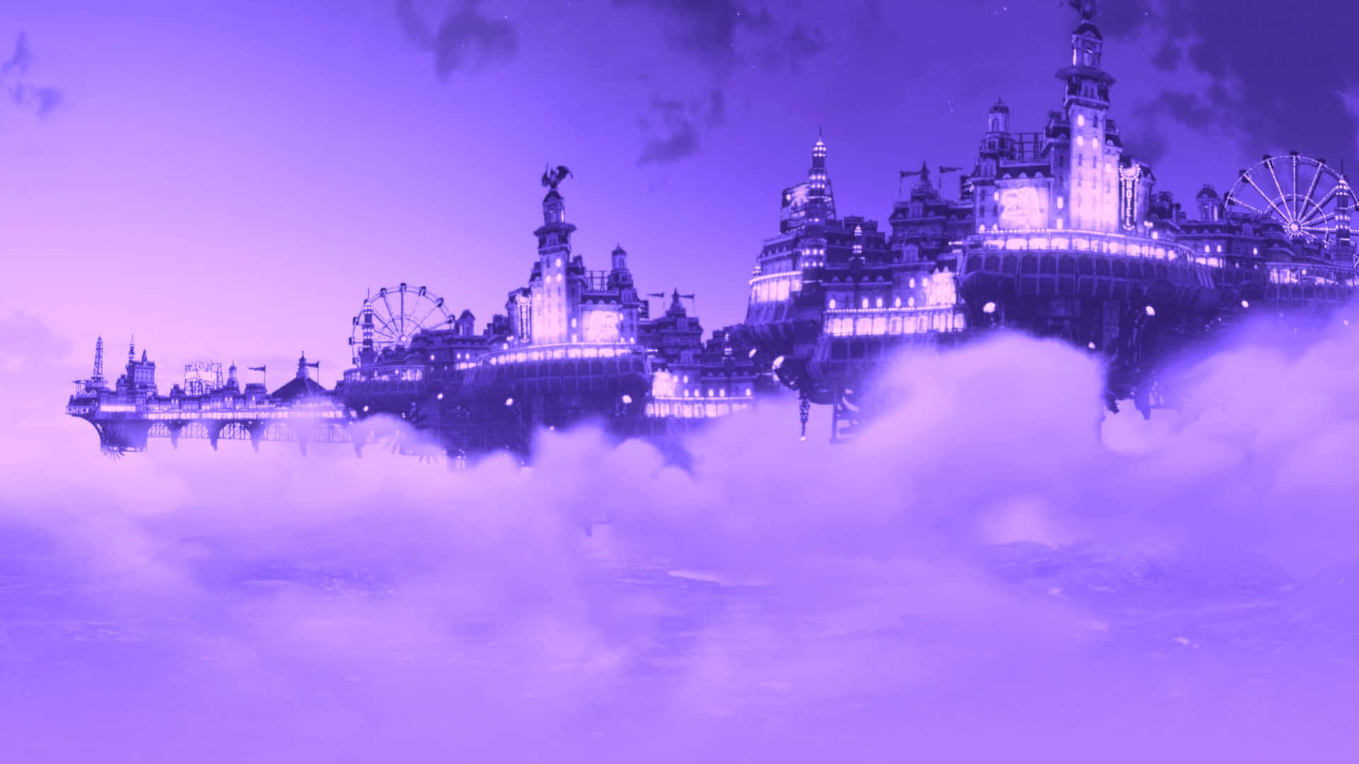 1920x1080 Purple Castle Wallpaper