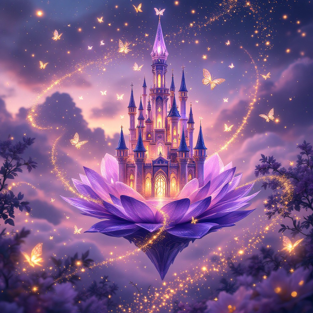 1024x1024 Download Purple Crystal Palace Image, Crystal, Purple