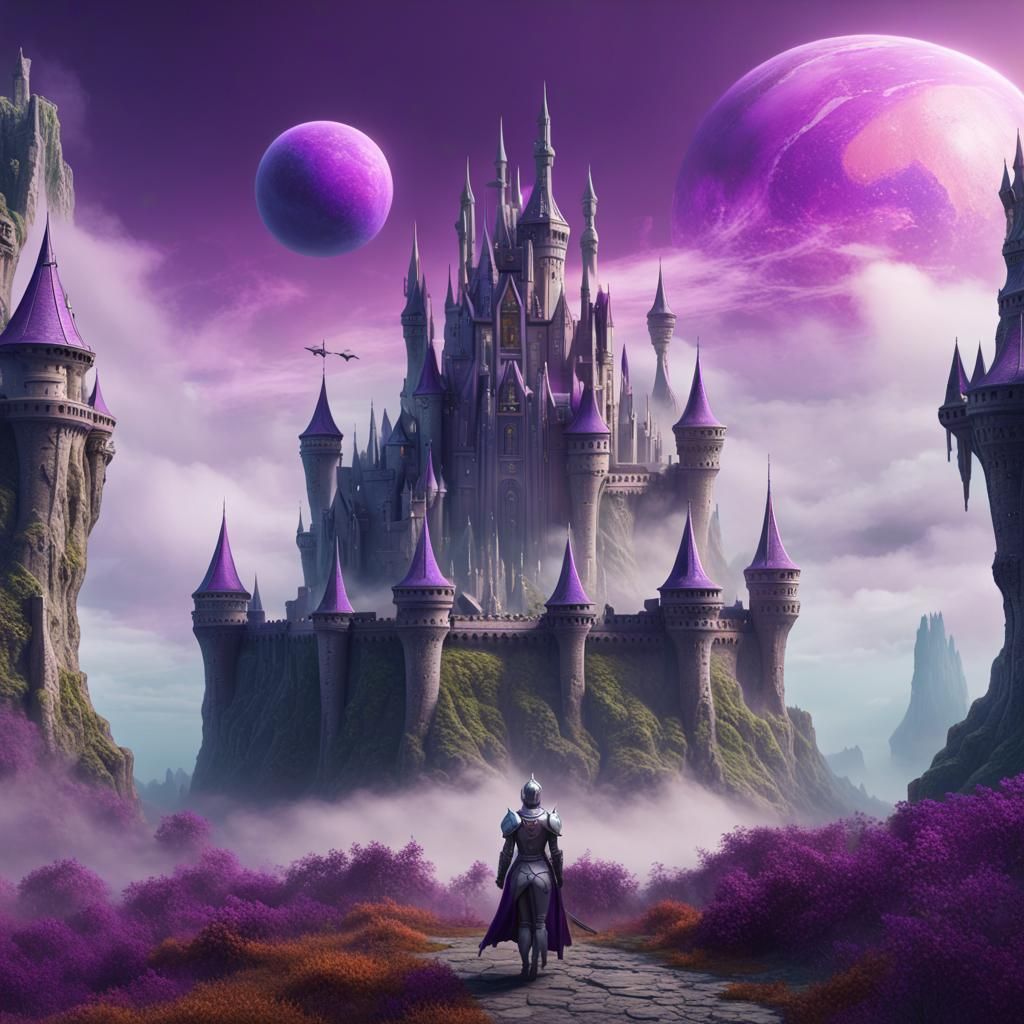 1024x1024 Purple Castle Wallpaper