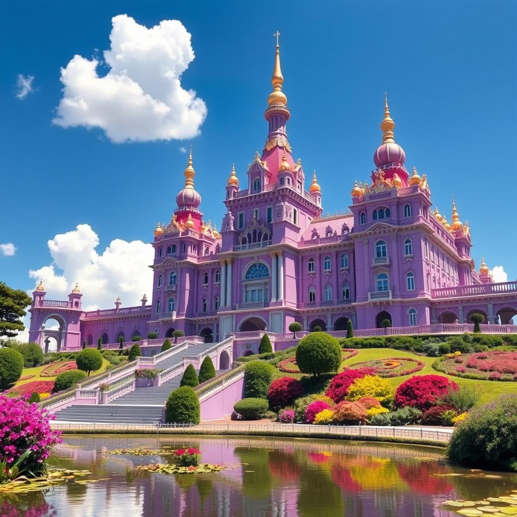 1024x1024 Majestic Purple Palace: A Dreamy Escape