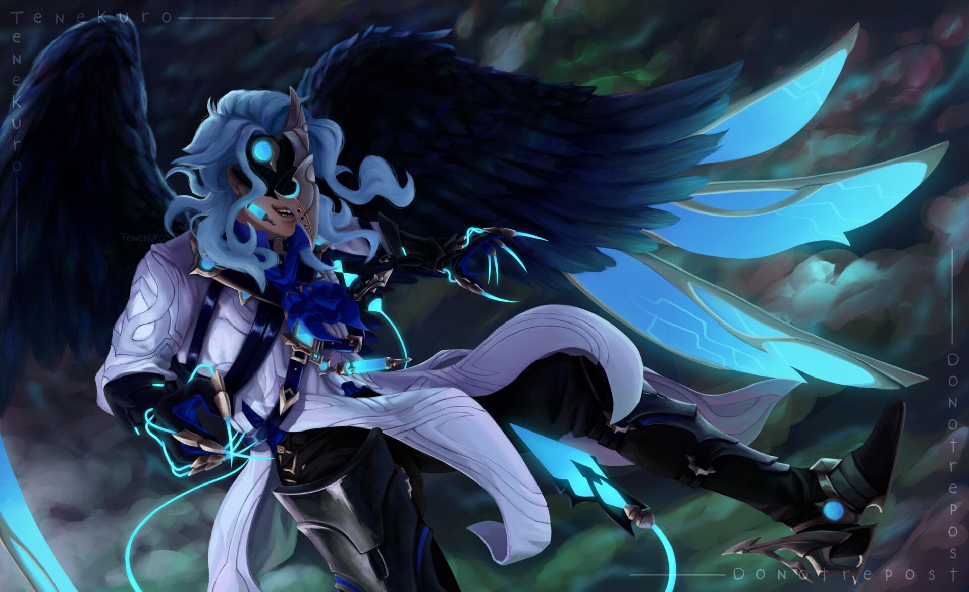 1920x1173 Genshin Impact Fanart: Dottore, Tenekuro