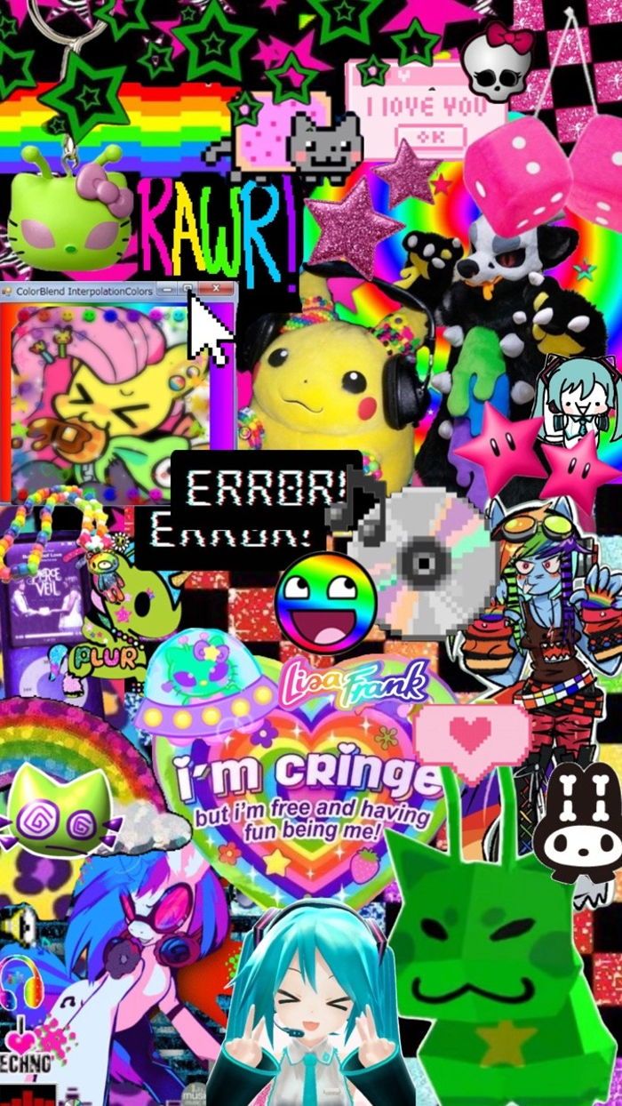 700x1244 Scenecore Collage by Dazzy_Cl0wn Photo on Kandi Patterns