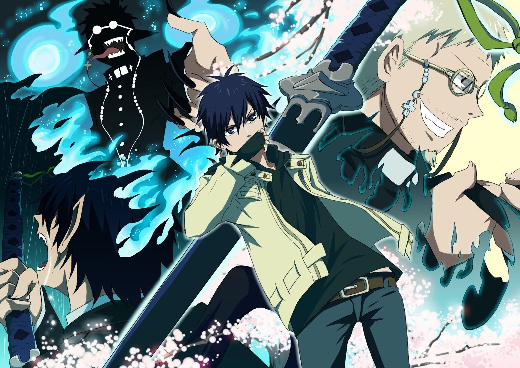 1754x1240 HD Wallpaper: Shiro Fujimoto & Rin Okumura from Ao No Exorcistx1240
