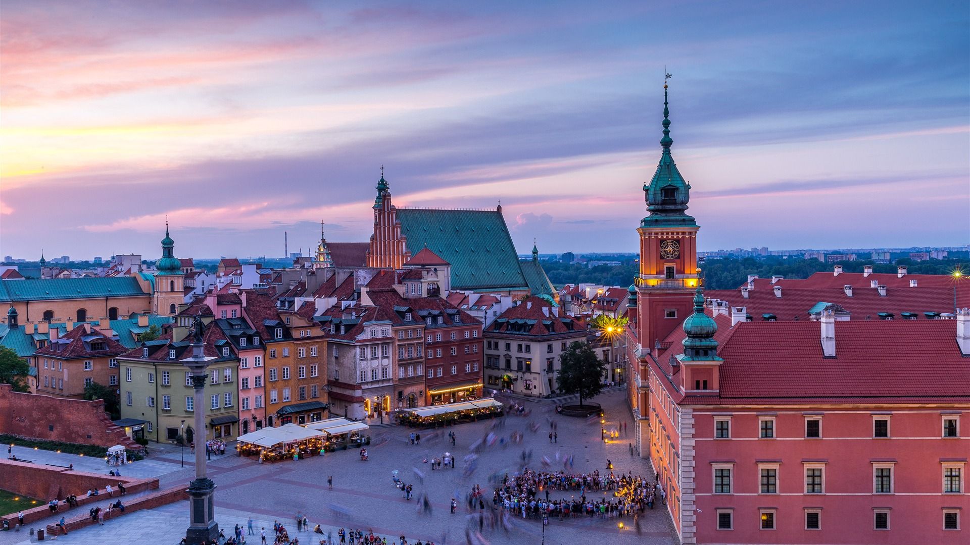 1920x1080 Poland Warsaw Old City Architecture Photo