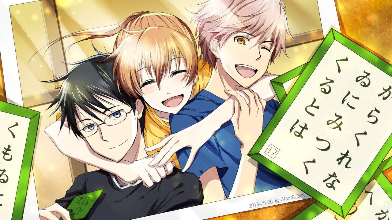 1280x720 Chihayafuru, arata and taichi anime on