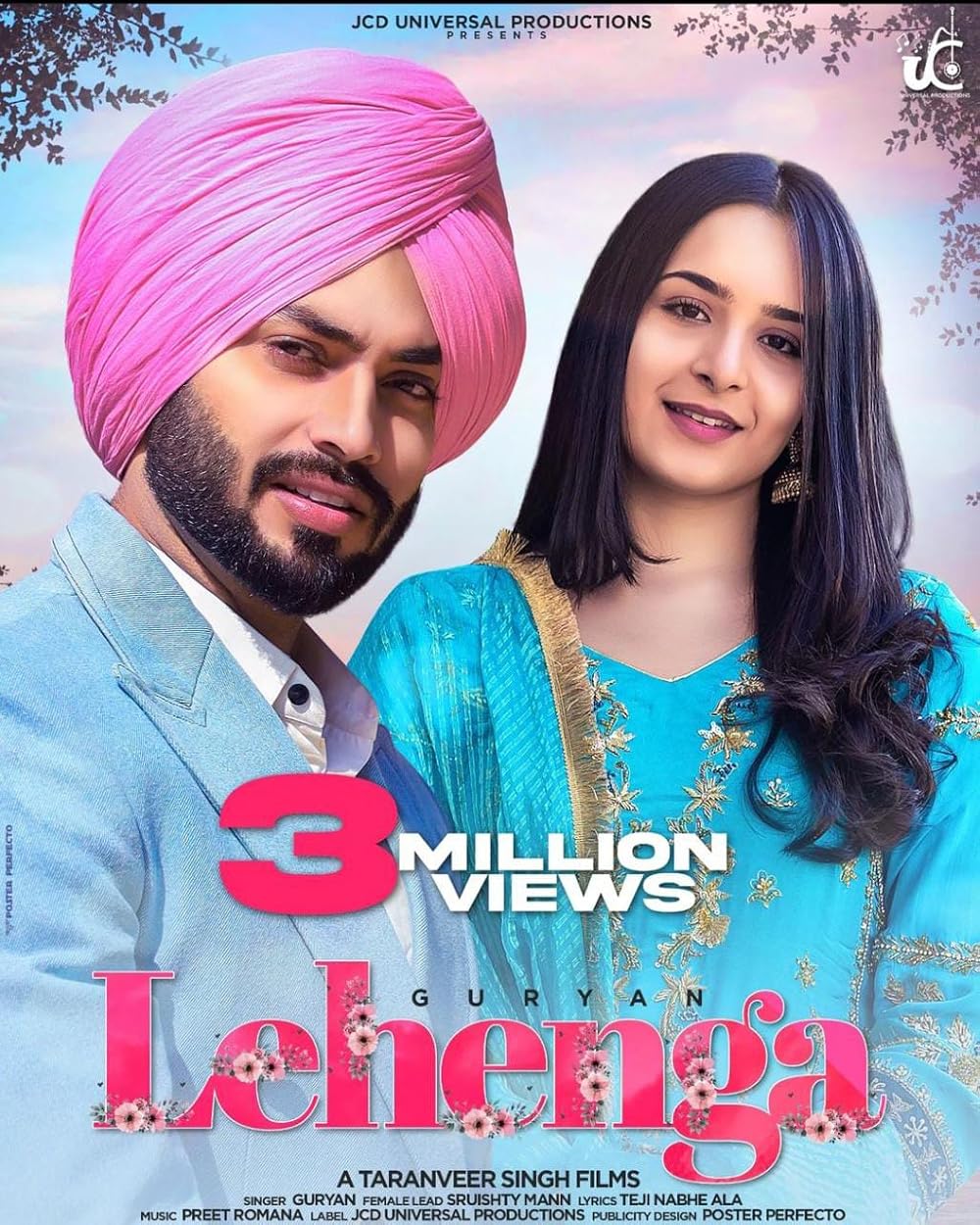 1000x1250 lehenga Guryan ft Sruishty Mann (2022)