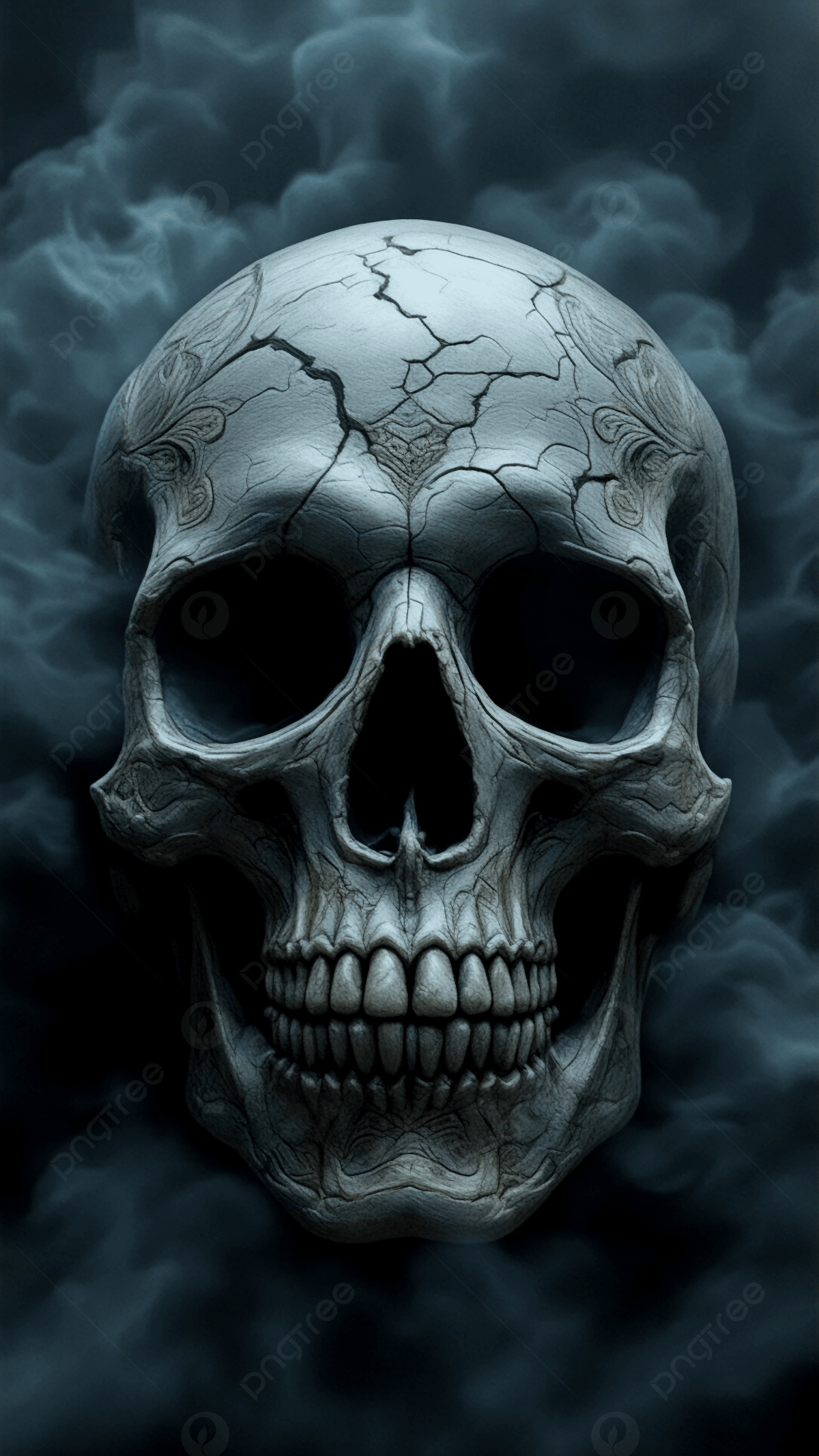 1200x2133 Smoke Skull Background Image, HD Picture and Wallpaper For Free Download