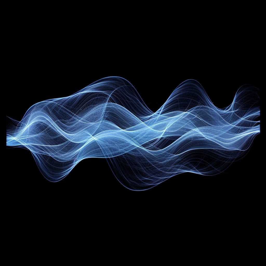 1024x1024 Download Ethereal Blue Waves Image, Blue, Waves