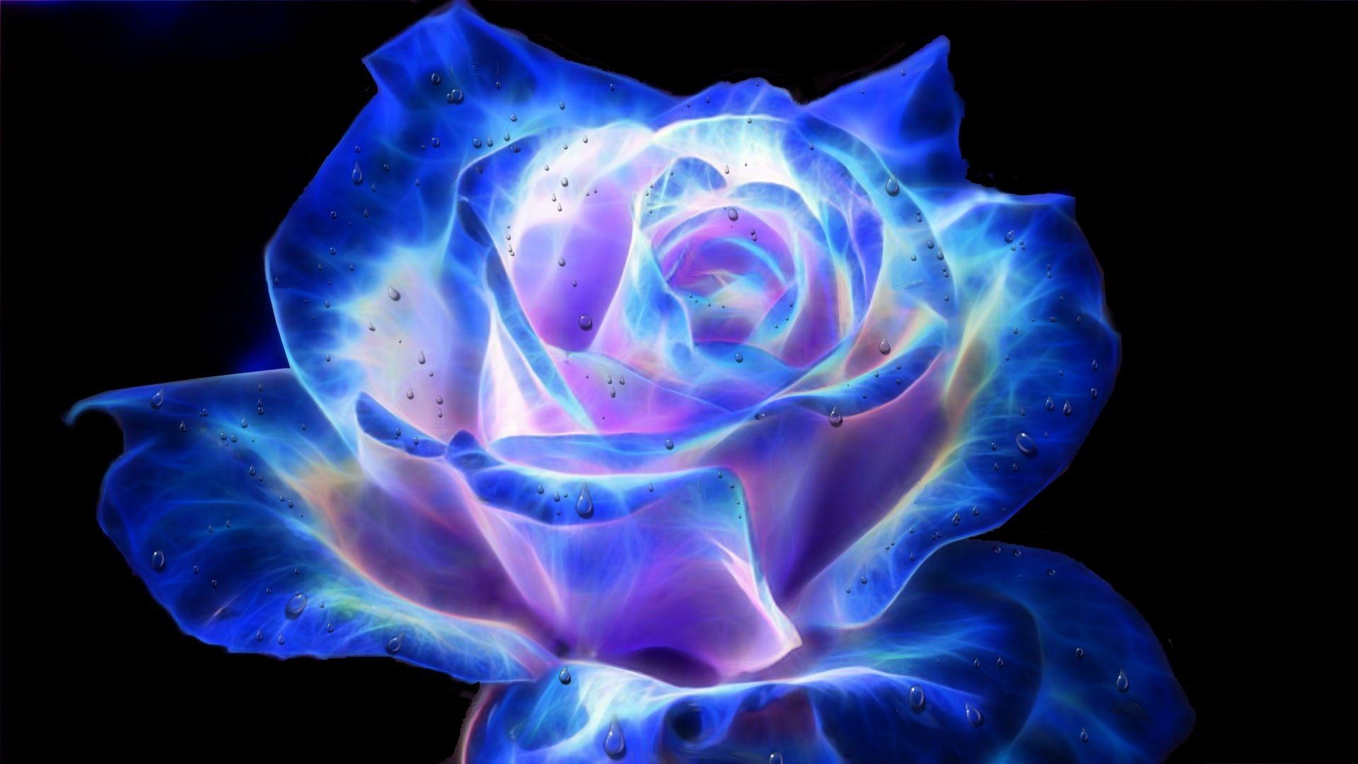 1920x1080 Ethereal Blue Rose