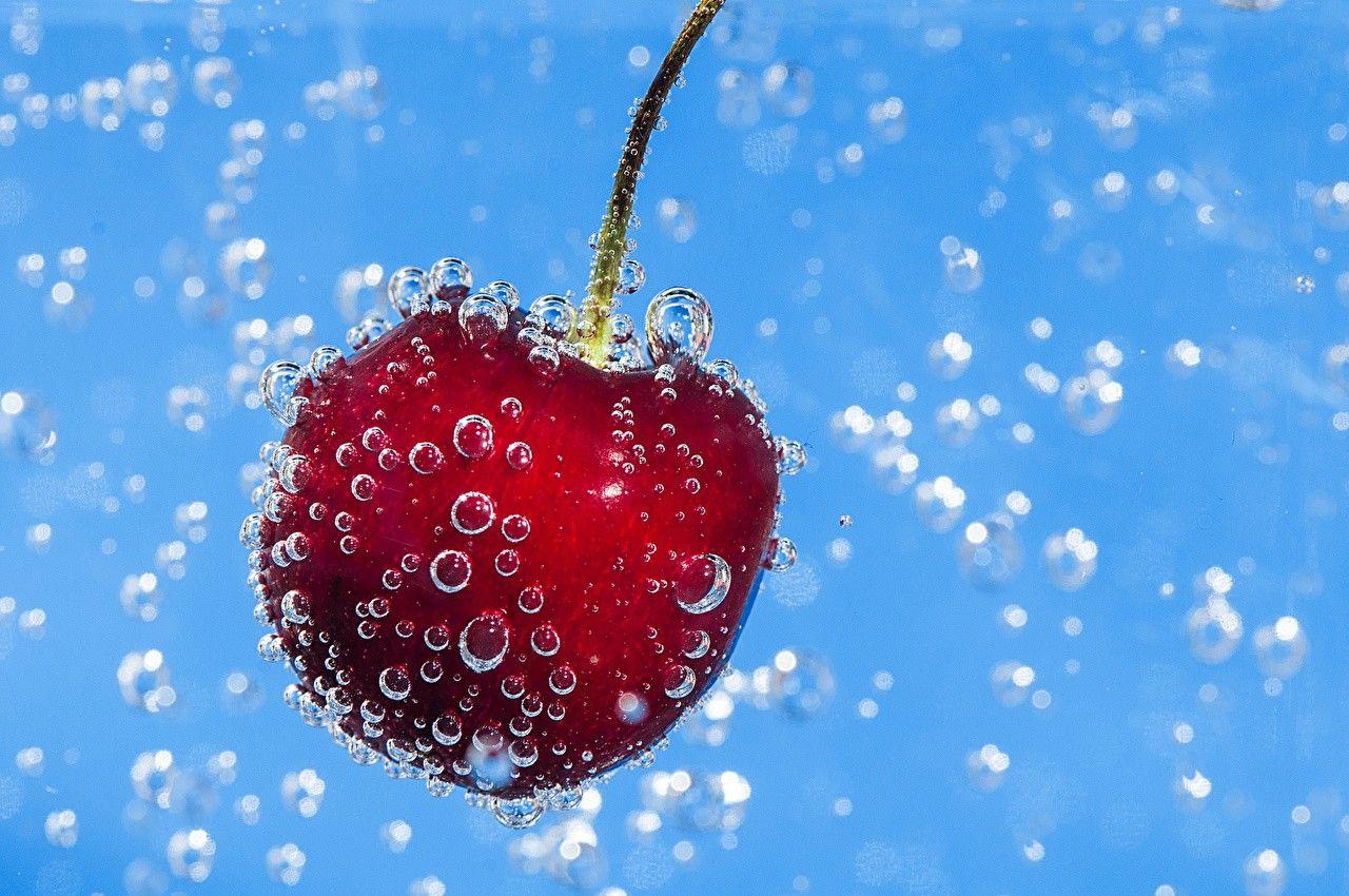 1280x850 Cherry Water Bubbles Wallpaper Free HD Wallpaper